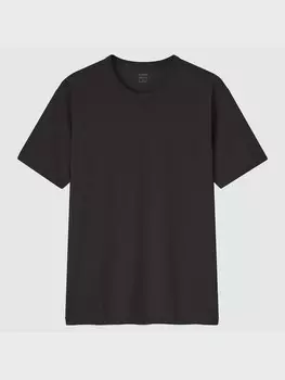 Футболка Airism из хлопка с круглым вырезом Uniqlo, цвет 09 черный