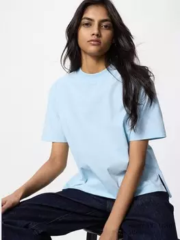 Футболка Airism из хлопка Uniqlo, цвет 60 синий