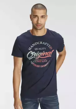 Футболка AJC с градиентным принтом спереди, цвет морской волны