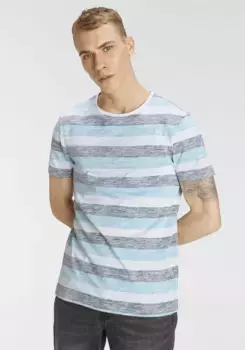 Футболка AJC в крапинку и полоску, белый