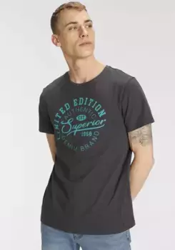 Футболка AJC, винтажный стиль, антрацит