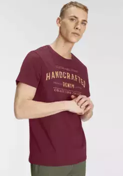 Футболка AJC, винтажный стиль, бордовый