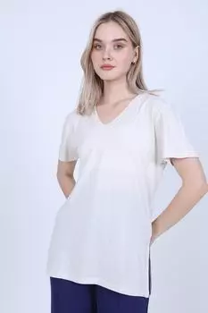 Футболка – экрю – стандартный крой Vitrin, экрю