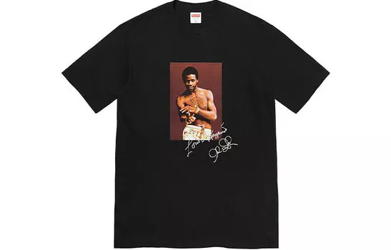 Футболка Al Green черная Supreme, светло-фиолетовый
