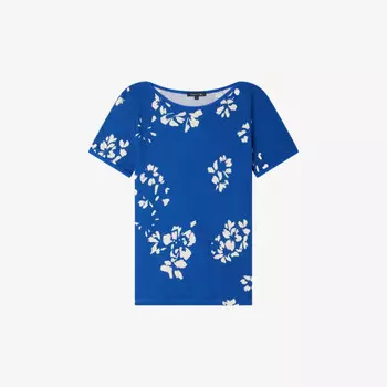 Футболка Albi из органического хлопка с цветочным принтом Soeur, синий