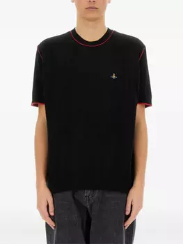 Футболка Alex с короткими рукавами и контрастной строчкой Vivienne Westwood, черный