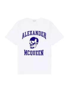 Футболка Alexander Mcqueen, цвет White & Blue