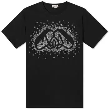 Футболка Alexander Mcqueen Exploded Charm Print, цвет Black & White