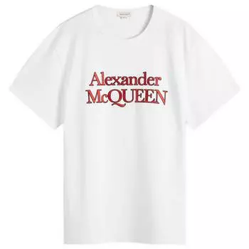 Футболка Alexander Mcqueen Large Logo T-Shirt, цвет Optical White