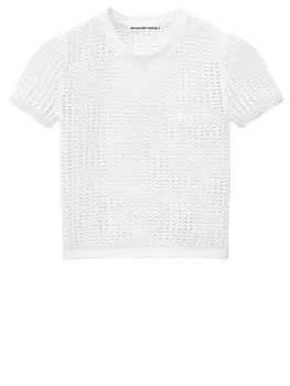 Футболка Alexander Wang Crochet, белый