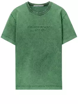 Футболка Alexander Wang Embossed logo, зеленый