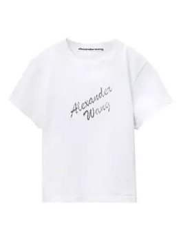 Футболка Alexander Wang Shrunken, белый