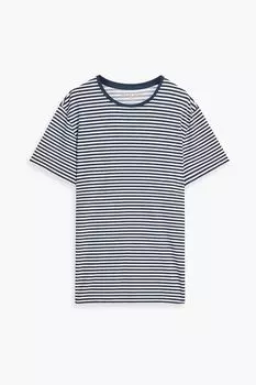Футболка Alfie из эластичного модала в полоску DEREK ROSE, нави