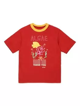 Футболка Algae с графичным принтом MYAR KIDS, красный