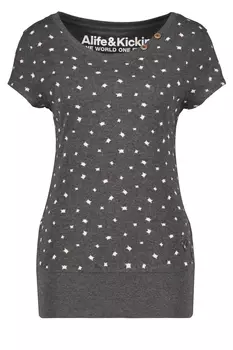 Футболка alife and kickin, CocoAK B, цвет moonless melange