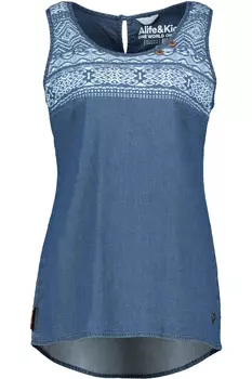 Футболка alife and kickin Jeansbluse, Blusen, Blusentop CarliAK DNM B, цвет dark denim