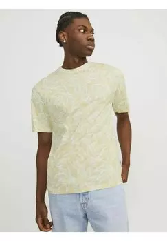 Футболка ALL OVER RUNDHALS Jack & Jones, цвет italian straw