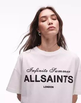 Футболка Allsaints Avri в оптическом белом цвете