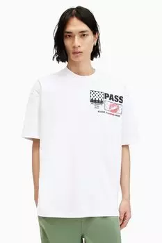 Футболка Allsaints Pass с круглым вырезом All Saints, белый
