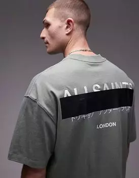 Футболка Allsaints redact в цвете Island green