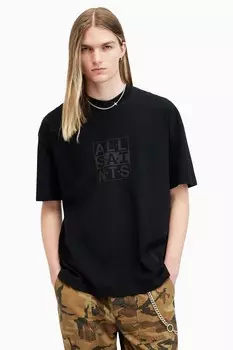 Футболка Allsaints с короткими рукавами и круглым вырезом All Saints, черный