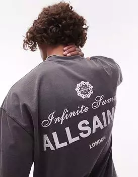 Футболка Allsaints soleil черного цвета