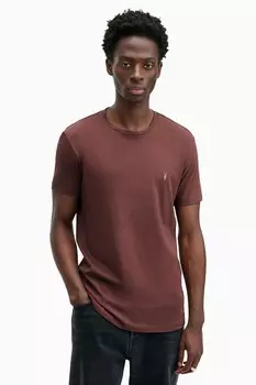 Футболка Allsaints Tonic с короткими рукавами и круглым вырезом All Saints, красный