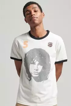 Футболка Allstars с графическим рисунком Superdry, бежевый