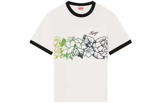 Футболка ALOHA FLOWER TATTOO унисекс белая Kenzo, белый