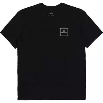 Футболка Alpha Block с короткими рукавами мужская Brixton, черный/белый