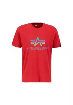 Футболка Alpha Industries " Alpha Industries Мужчины - Футболки Basic T Rainbow Ref.", красный