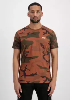 Футболка Alpha Industries " Alpha Industries Мужчины - Футболки Basic T Small Logo Camo ", цвет Burned Camo