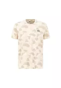 Футболка Alpha Industries " Alpha Industries Мужчины - Футболки Basic T Small Logo Camo ", цвет Sand Camo