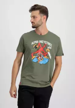 Футболка Alpha Industries " Alpha Industries Мужчины - Футболки Fighter Squadron T", зеленый