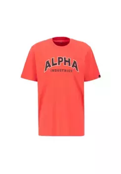 Футболка Alpha Industries " Alpha Industries Мужская - Футболки College T", красный
