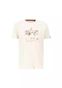 Футболка Alpha Industries " Alpha Industries Мужская - Футболки Camo PP T ", цвет Jet Stream White