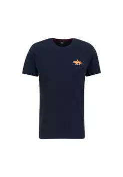 Футболка Alpha Industries " Alpha Industries Мужская - Футболки с пышным принтом и логотипом BP T", синий