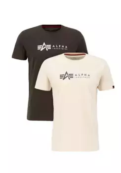 Футболка Alpha Industries " Alpha Industries Мужская - Набор футболок Alpha Label T 2 Pack", белый
