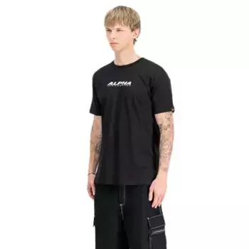 Футболка Alpha Industries Back Print Rubber, черный