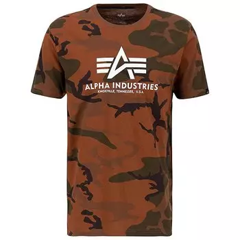 Футболка Alpha Industries Basic Camo, коричневый