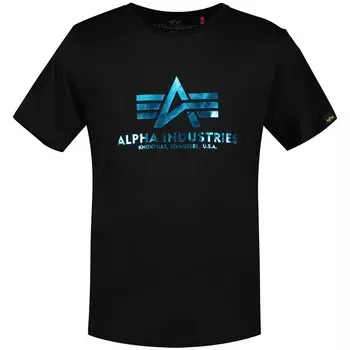 Футболка Alpha Industries Basic Foil Print, черный