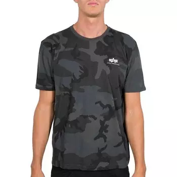 Футболка Alpha Industries Basic Small Logo Camo, черный
