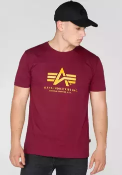 Футболка Alpha Industries "Базовая футболка", цвет Burgundy