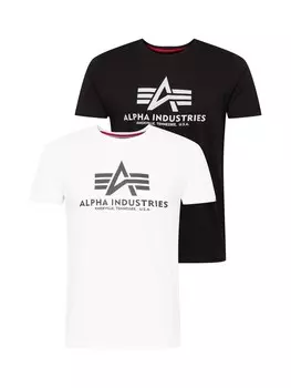 Футболка Alpha Industries, черно-белый