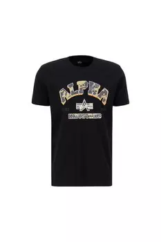 Футболка Alpha Industries COLLEGE CAMO, черный