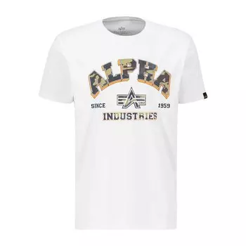 Футболка Alpha Industries College Camo T, белый
