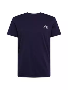 Футболка ALPHA INDUSTRIES Regular fit, темно-синий