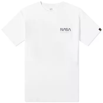 Футболка Alpha Industries Skylab NASA, белый/синий