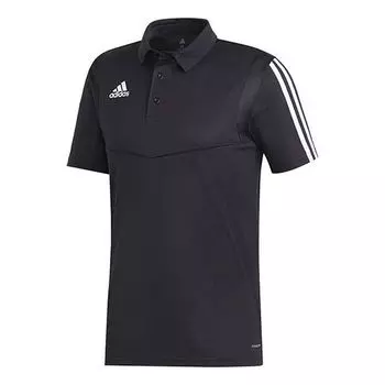 Футболка alphabet printing side stripe short sleeve polo shirt black Adidas, мультиколор