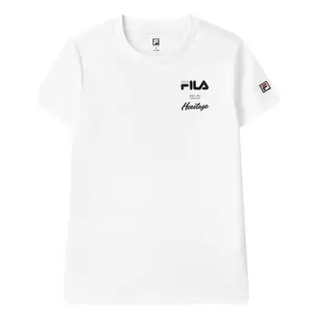 Футболка alphabet printing sports short sleeve white Fila, белый